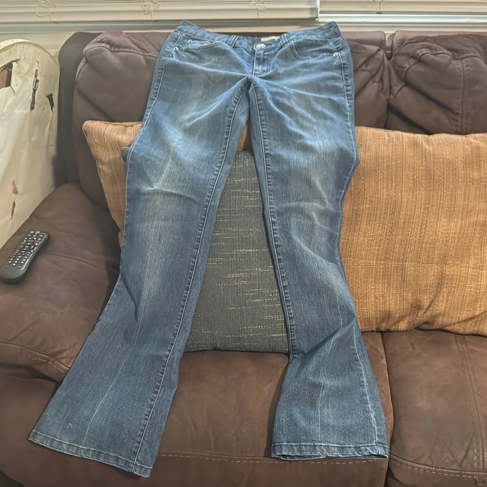 Dkny | Blue Flare Wide Leg Jeans Size 6